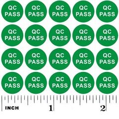 950 Green 0.4″ QC Passed Stickers Inventory Product Quality Control Pass Labels