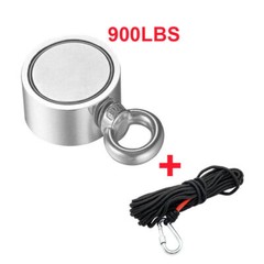 Fishing Magnet Kit Up To 2000lbs Pull Force Super Strong Neodymium +33ft Rope