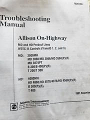 Allison TS2973EN Troubleshooting Manual 3000 4000 Product Families WTEC III