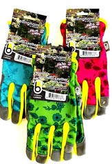 3 PAIR BELLINGHAM WOMENS SYNTHETIC LEATHER WORK GARDENING GLOVES – L SIZE