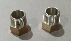 SET OF 2 – Brass Adapter Fitting – 1/2 Inch BSP Female X 1/2 Inch NPT Male