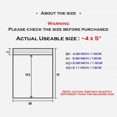 100 4 x 5″ Clear Reclosable Zip Seal Bag Plastic 4 Mil Lock Bags Jewelry Zipper