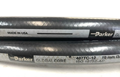 NOS 14 ft x 3/4″ Parker #487TC-12 Steel Braided Hydraulic Hose