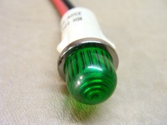 NEW lot of 12 IDI 1053A5 green lens 1/2″ hole panel lamp lights 250V 1/2W