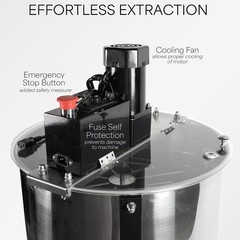 VIVO Electric 4/8 Frame Stainless Steel Honey Extractor (BEE-V004E)