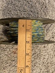 Partial Spool 750ft 24 AWG Type 649 PVC Connect Wire Blu/Yel-Yel/Blu