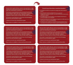 20 PCS Know Your Rights Immigration Red Card – English & Spanish 20PCS, red