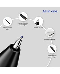Pentonic B-RT 0.7mm Retractable Blue Ink Ball Point Pen Blister Pack of 3 Pens