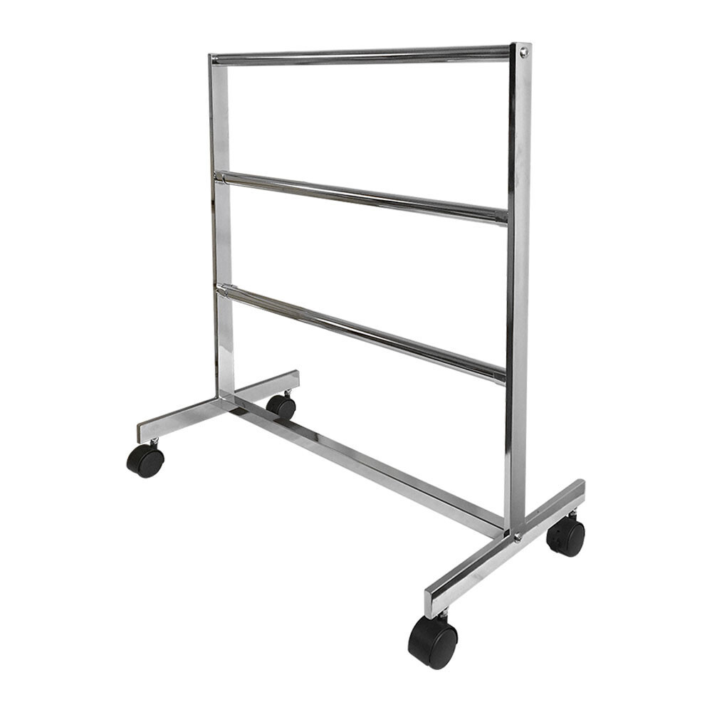 31-1/2”L x 15′”W Chrome Finish 3 Bars Clothing Rack Garment Rack Retail Fixture