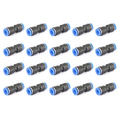 QUICK Pneumatic Straight Union Push 20X 1/4″(6mm) OD Tube To Connect Air Fitting