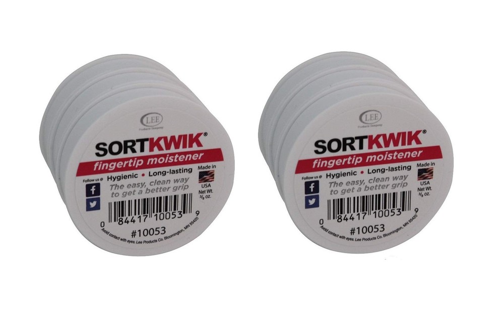 6 Pack Sortkwik Fingertip Moistener 3/8 oz Pink for Paper Handling Use