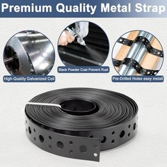 Metal Strap 1-Inch x 33FT 0.6mm Thickness for Pipe Support Pipe Hanger Strap