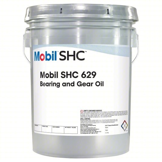 MOBIL 629 110840 Gear Oil, Synthetic, Orange, 5gal, Pail 807HG1
