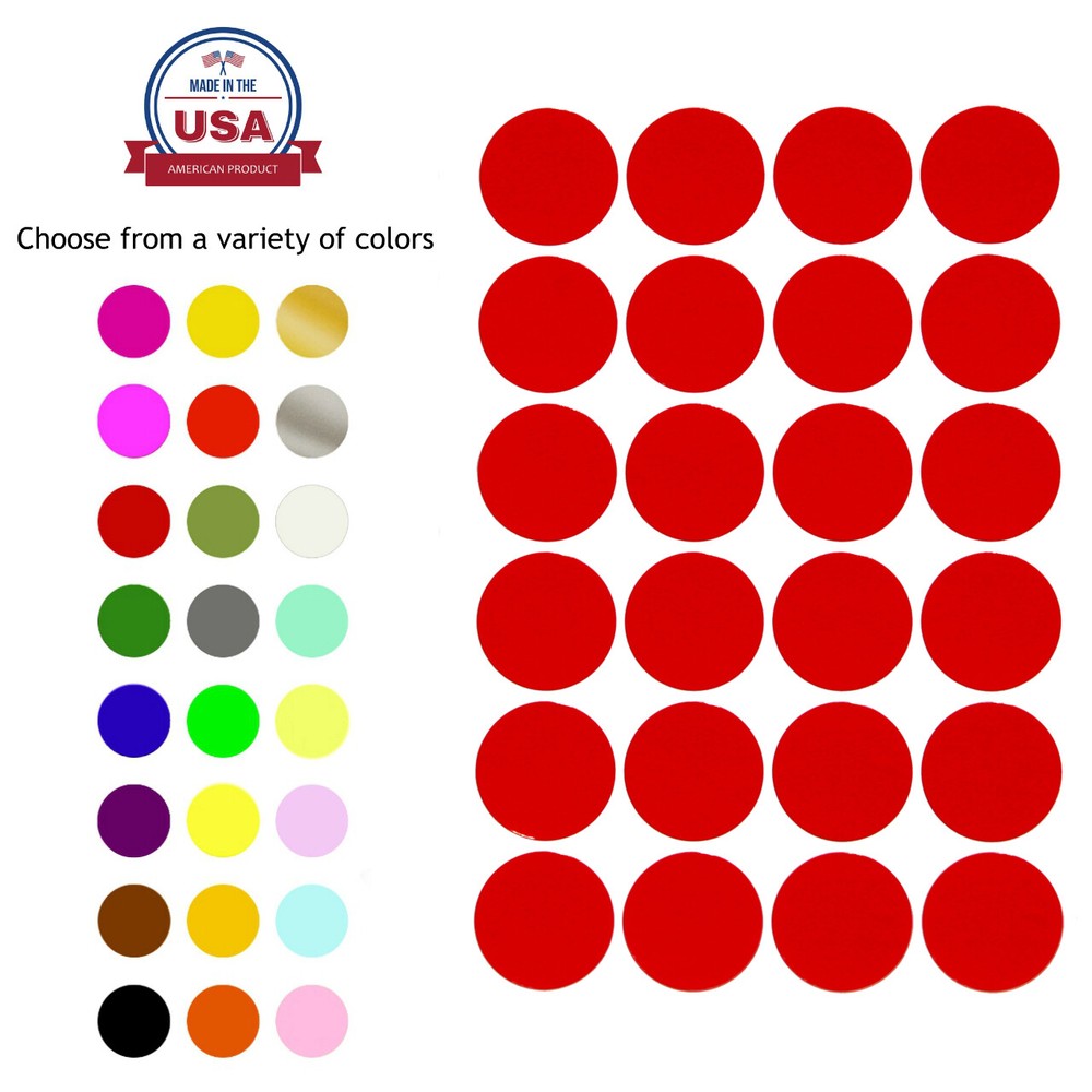 Dot Stickers Round Color Coding Labels 25mm 1 Inch Permanent Adhesive Labels