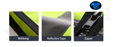 PUBLIC WORKS HI-VIS SAFETY VEST W/ POCKETS 2″ REFLECTIVE STRIPS FRONT & BACK