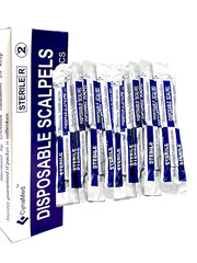 New Disposable Scalpel Blades With Plastic Handle ( Box of 10 ) Sterile Surgical