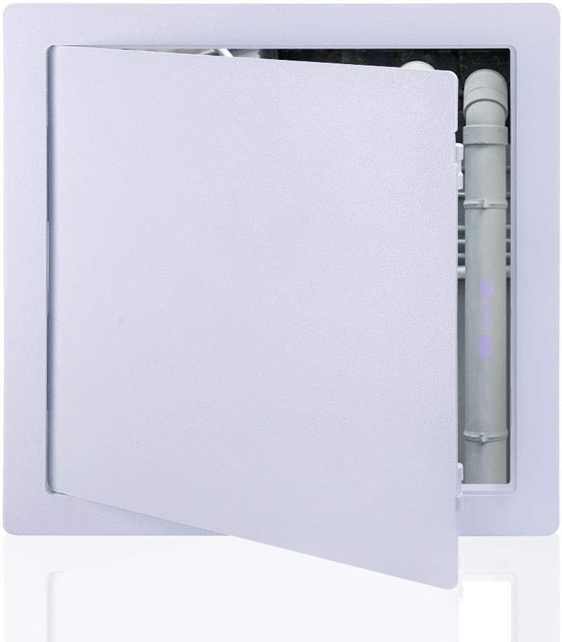 White Plastic Access Panel Drywall Ceiling Wall Removable Hinged 10×10 Inch
