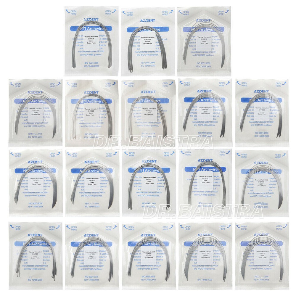 5Packs Dental Orthodontic Heat Thermal Activated Niti Rectangular Arch Wires