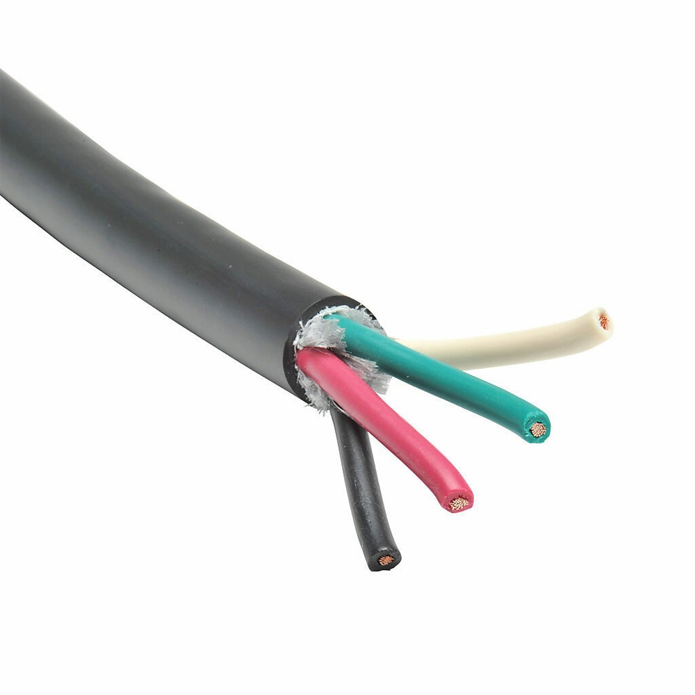 1 FT 14/4 300V SJOOW SJO SJOW BLACK RUBBER CORD EXTENSION WIRE/CABLE By The Foot