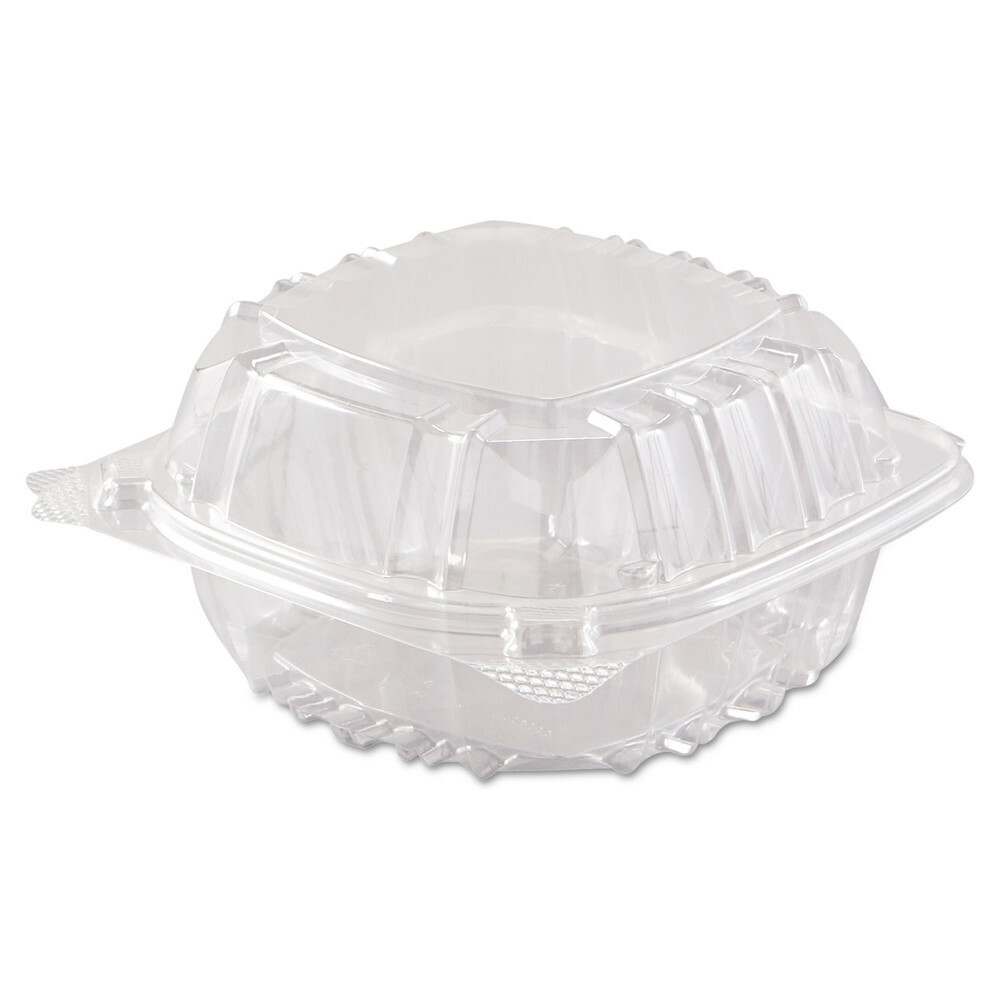 Dart C57PST1 5.8″ x 6″ x 3″ ClearSeal Hinged-Lid Container (125/Pk, 4 Pk/Ct) New