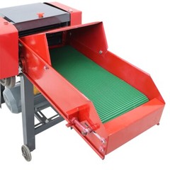 4-Blades Corn Straw Chaff Hay Cutter Pulverizer w/Belt Conveyor 220V 400-800kg/h