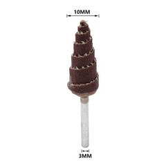 20pcs 10x3mm 240#-400# Cone Sandpaper Flap Sanding Polishing Wheel Rotary Tool
