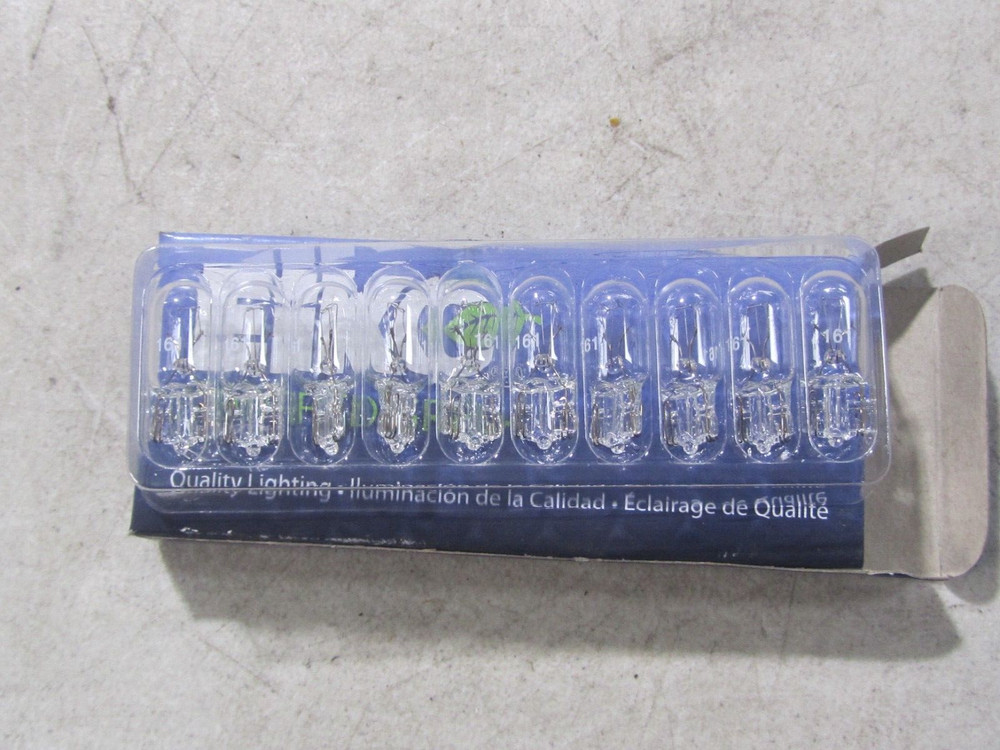 Box of 10 Eiko 161 Miniature Lamps 14 Volt 0.19 Amps Miniature Wedge Base