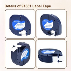 5Packs For Dymo 12mm LetraTag Refills White 91331 Fit for DYMO LetraTag QX50