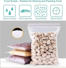 100 13×18 Clear Zip and Lock Plastic Zipper Poly Locking Reclosable Bags
