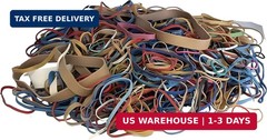 Rubber Bands Assorted Sizes 0.5 lb Bag – Strong Elastic Bands for Home, Office,