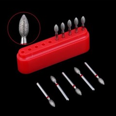 10pcs AZDENT Dental DIAMOND BURS FOOTBALL #368-023F FINE RED DEFEND 10pcs/Pack