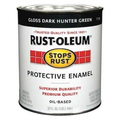 Rust-Oleum 7733502 Interior/Exterior Paint, Gloss, Oil Base, Dark Hunter Green,