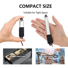 DC 12V Small Mini Micro Linear Actuator 1.2″ 2″ 3″ 4″ Stroke Fast Speed 6inch /s