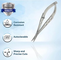 Castroviejo Straight Scissors Sharp/Sharp 5.5″ Micro Surgery Instruments