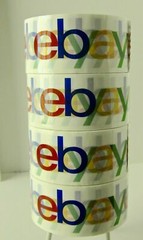4 Rolls Official eBay Branded Logo BOPP Shipping Tape White New Sealed