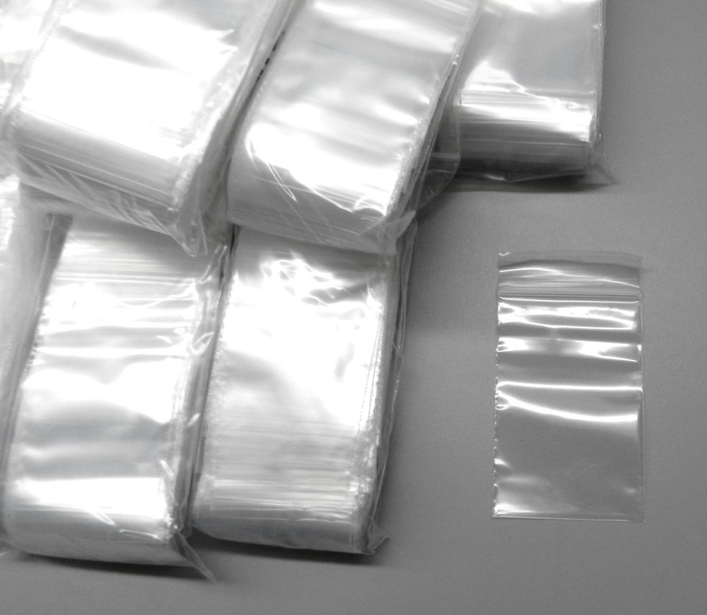 1000 Clear 2mil Poly Bags 2″x3″ Reclosable Top Lock Baggies 2×3 1,000