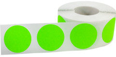 Circle Color Dot Stickers | 1.25″ Inches Round – 500 Pack | Pick One Color