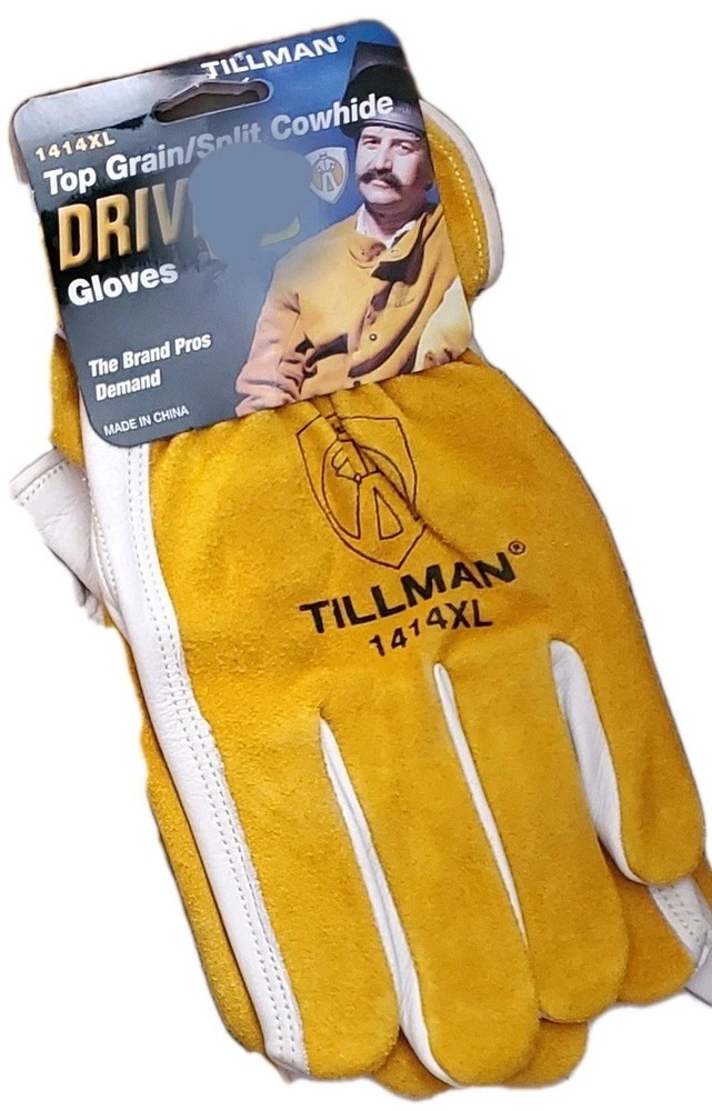 Tillman Top Grain/Split Cowhide Unlined Driver’s Gloves Size XL Pack Of 12