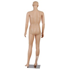 72″H Male Mannequin Full Body PP Realistic Display Head Turns Dress Form w/Base