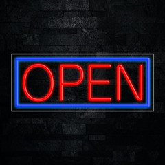 Open LED Neon Sign 30″L x 12″H #30001