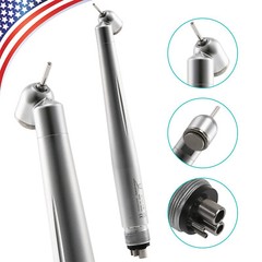Dental Fiber Optic LED E-generator 4Hole/45 Degree No-LED Turbine Handpiece kv