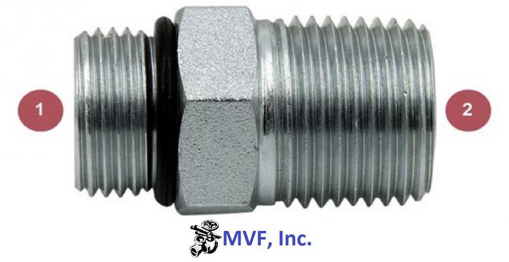 5/8″ (7/8×14) Male SAE ORB x 1/2″ Male NPTF Straight Adapter 6401-10-08