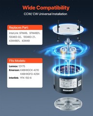 VEVOR Condenser Fan Motor with Capacitor 1/5HP 1075/900RPM 208-230V CW/CCW