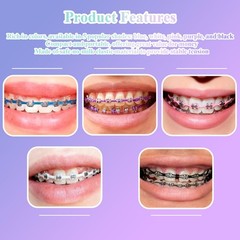 Dental Braces Color Changing Kit with Orthodontic Plier, 5 Rolls Brace Power …