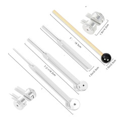 Healing Tuning Fork Set –128Hz, 256Hz, 512Hz Weighted for Chakra & Sound Therapy