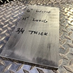 ALUMINUM 3/4″ X 6″ 6061 FLAT BAR 11″ long Solid Extruded Mill Stock #5