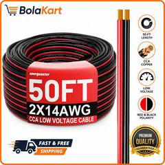 14AWG 2 Conductor Wire 50FT Red Black Automotive Electrical Cable 12V 24V CCA