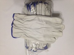 12 Pair Pack Cow Hide Grain Leather Driver, work ,safety golves Size (XL)
