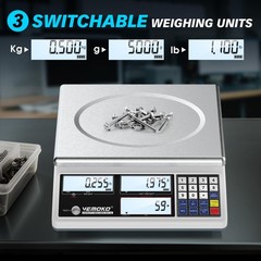 VEMOKO Industrial Counting Scale for Small Parts – 30kg/66lb Digital Gram Scale