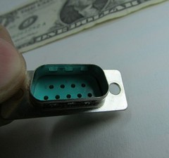 2 Positronic Mil Spec DSub Connectors DE-9, DB-9 Male, Gold Crimp Pins RD9M1000Z